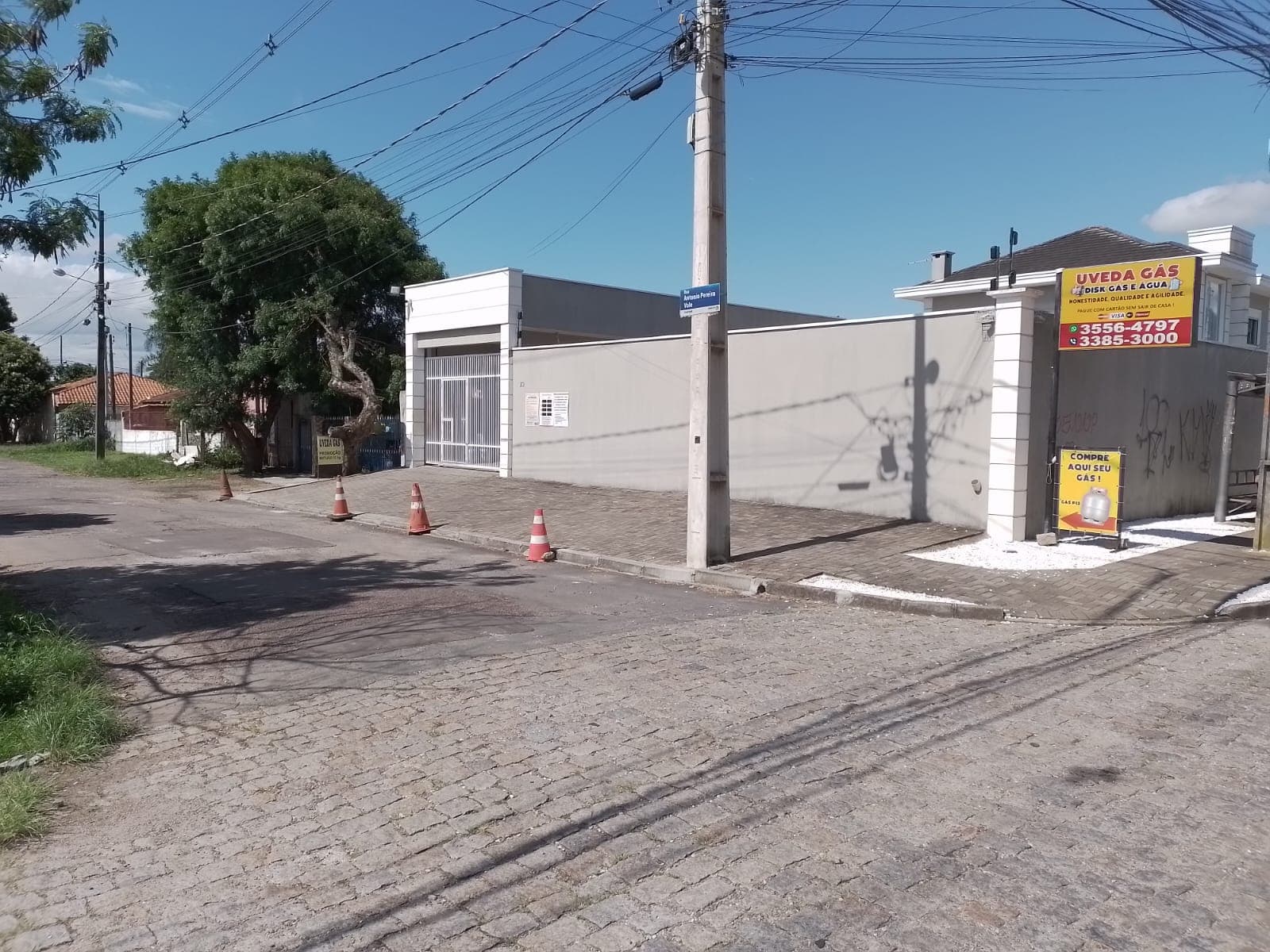 Distribuidora física da Uveda Gás na Rua Antonio Pereira Vale, 3101